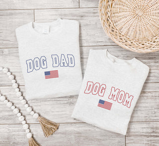 Dog Mom & Dog Dad USA Matching Sweatshirt