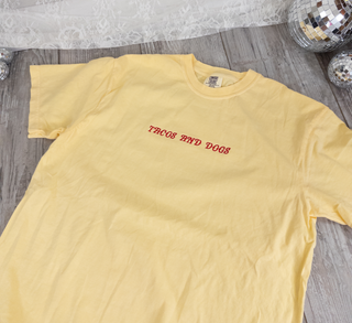 Embroidered Tacos and Dogs Cinco de Mayo Tee
