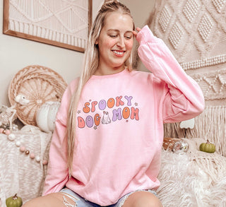 Spooky Dog Mom Ghost Halloween Sweatshirt