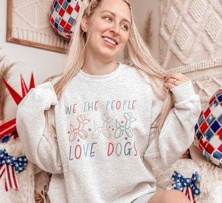 We The People Love Dogs Balloons USA Sweatshirt