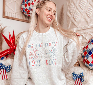 We The People Love Dogs Balloons USA Sweatshirt
