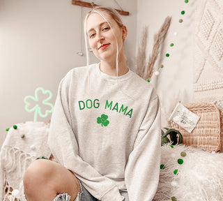 Dog Mama Clover St Patricks Sweatshirt