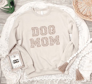 Neutral Leopard Print Dog Mom Sweatshirt