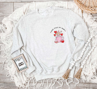 Dogs Stole My Heart Valentine Sweatshirt