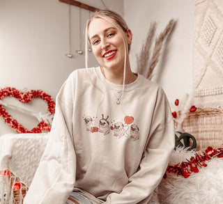 Pugs And Kisses Valentine Sweatshirt