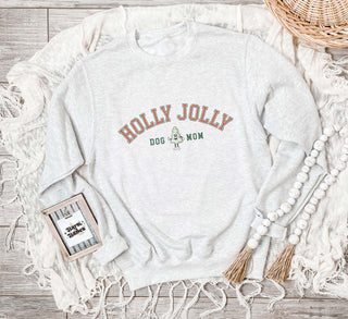 Holly Jolly Dog Mom Christmas Sweatshirt
