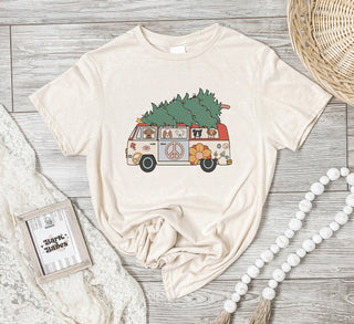 Hippie Bus Doggie Christmas Tee