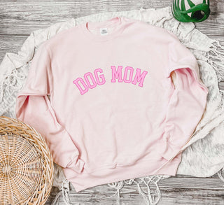 Dog Mom Pink Block Sweatshirt