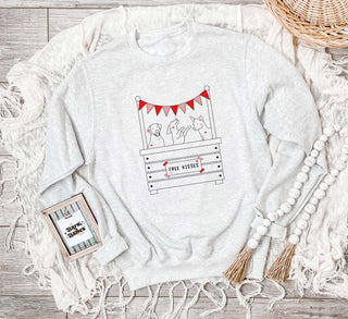 Kissing Booth Free Kisses Doggie Valentine Sweatshirt