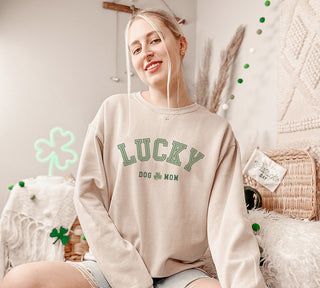 Lucky Dog Mom St Patricks Sweatshirt