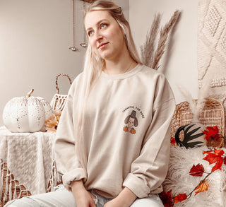Thankful For Dogs Doggie Thanksgiving Fall Sweatshirt